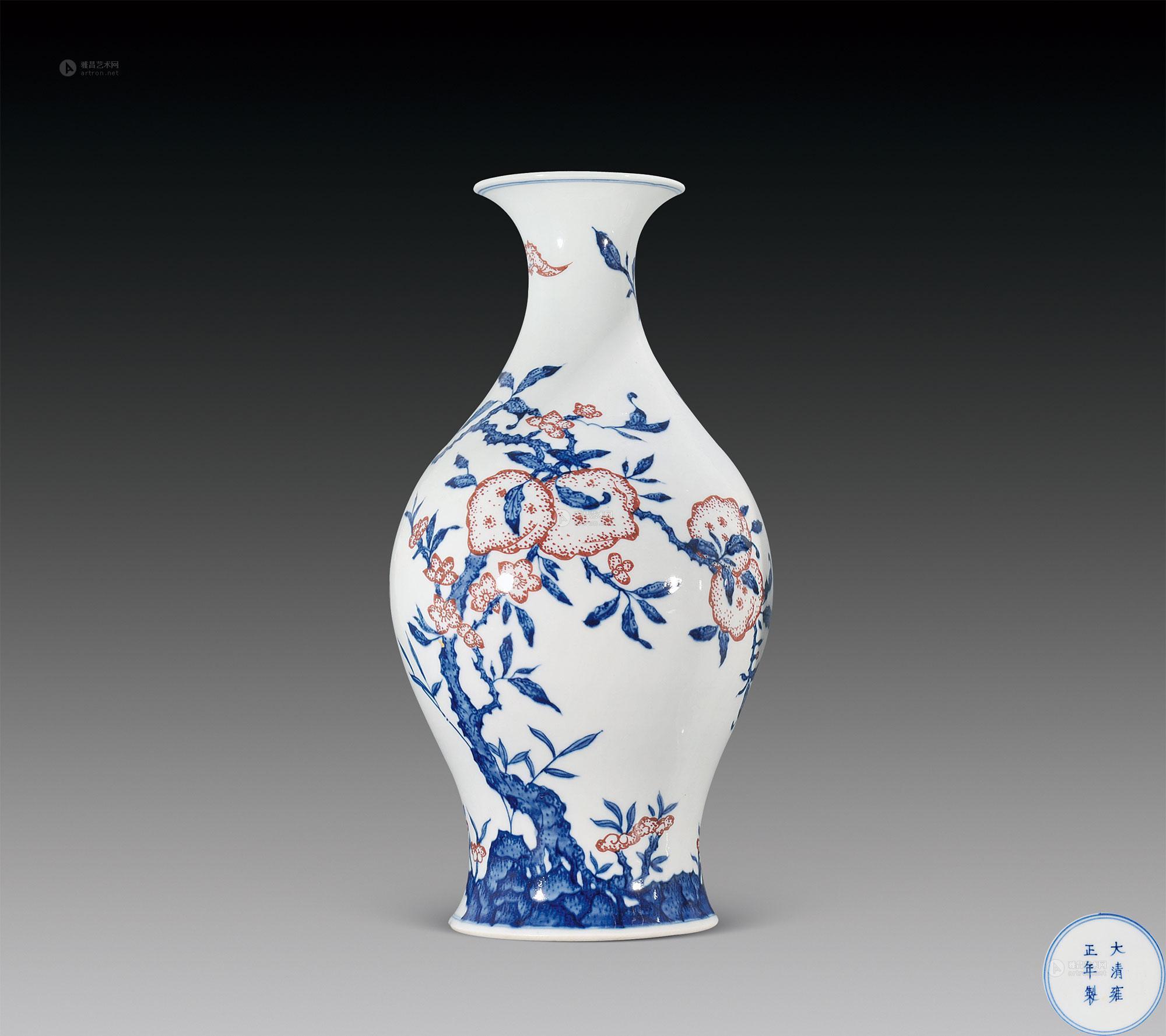 【清雍正 青花釉里红福寿瓶】拍卖品_图片_价格_鉴赏_清代青花釉里红瓷器_雅昌艺术品拍卖网